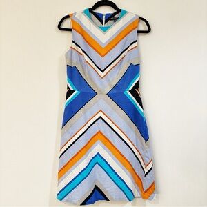 Maggy London Chevron Sleeveless Dress Size 4